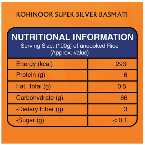 Kohinoor Basmati Rice - Super Silver, Aged, 500 